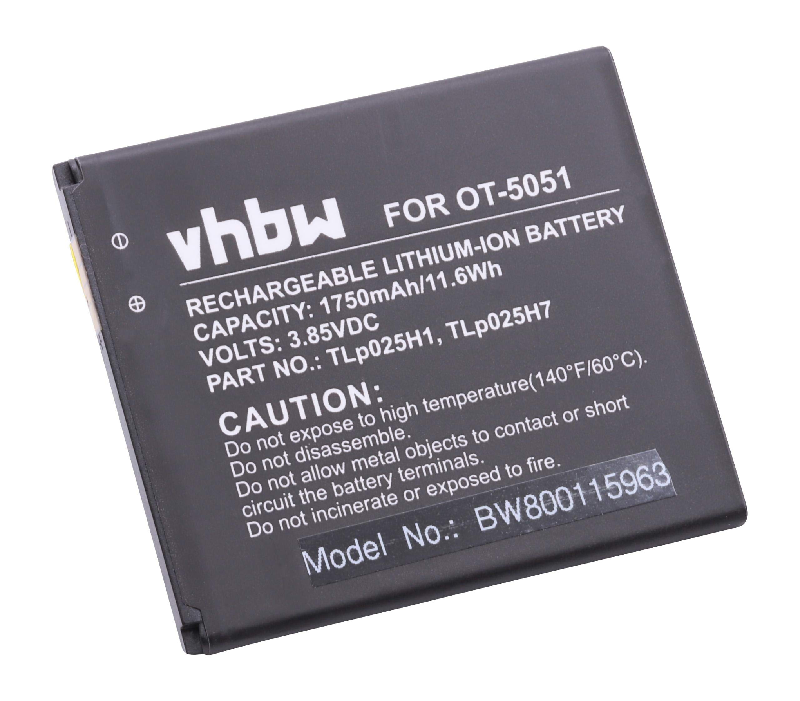 vhbw - Batteria Compatibile Con Vodafone Smart E9, Vfd520, Vfd527, Vfd528, Vfd529 Smartphone Cellulare Telefono Cellulari (1900mah, 3.8v, Li-ion