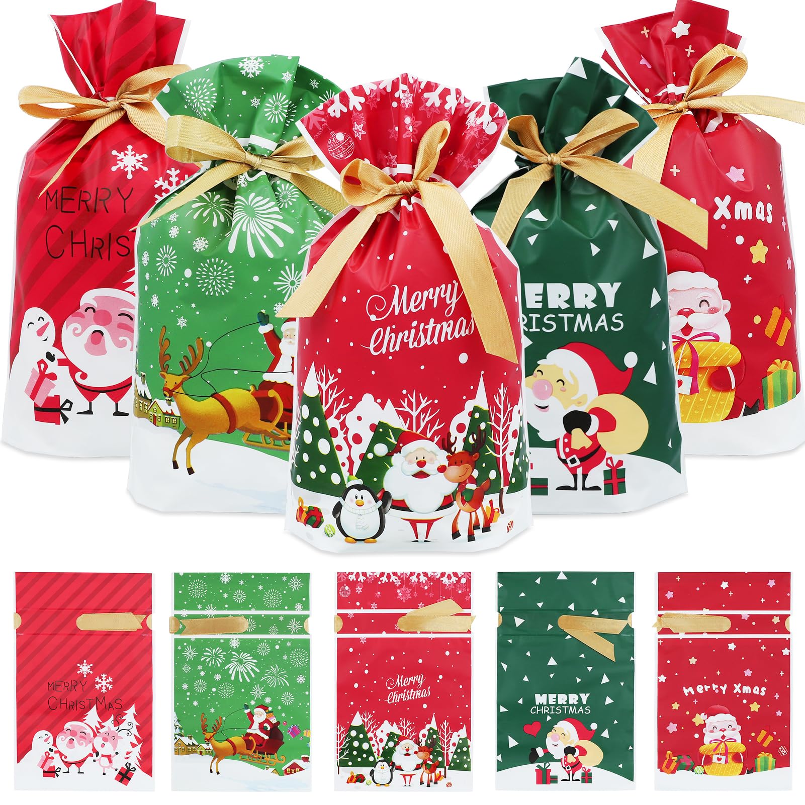 CHEESANHERR Sac Cadeau Avec Cordon, Lot De 30 Sacs Cadeaux De