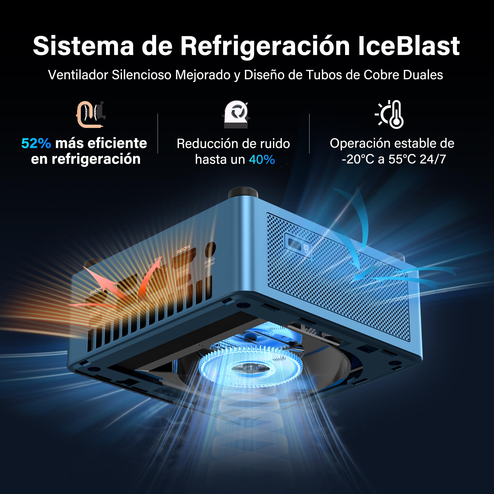 GEEKOM GT1 Mega U9 AI Mini PC con Intel Core U9 185H, 32GB DDR5 + 1TB SSD | El Único Galardonado con el Premio Europeo de Hardware |Dual LAN 2.5Gbps |Mini PC con Windows 11 Pro |WiFi 7 |AR Tiempo Real — view 9
