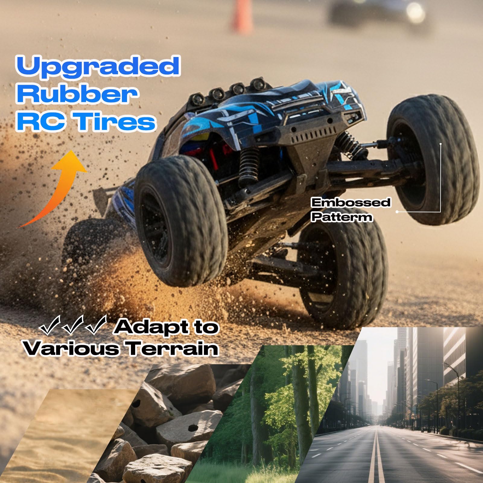 1:8 All Terrain Off Road RC Car, 50KM/H ad alta velocità Racing Drifting Climbing Vehicle