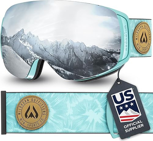 Wildhorn Roca - Gafas de esquí para hombres y mujeres, antivaho y arañazos, 100% magnéticas, lentes de nieve para hombres, mujeres y adultos