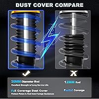 Vista 5 de MOSTPLUS Puntales helicoidales compatibles con MK2 MK3 1995-2002 Volkswagen Cabrio/ 90-95 Corrado/ 85-99 Golf Jetta (solo cuerpo 1999 Jetta MK3)