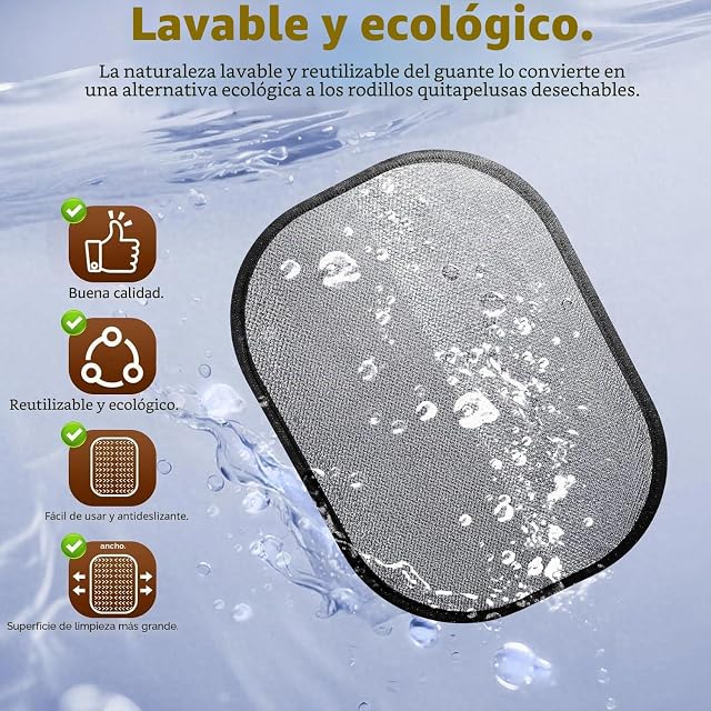 Foto 4 de 7 de SKELUOZIEU 2 PCS guantes magnéticos quitapelos de doble cara para perros y gatos