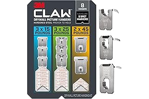 3M CLAW 15, 25 and 45 lb. Drywall Picture Hanger Variety Pack