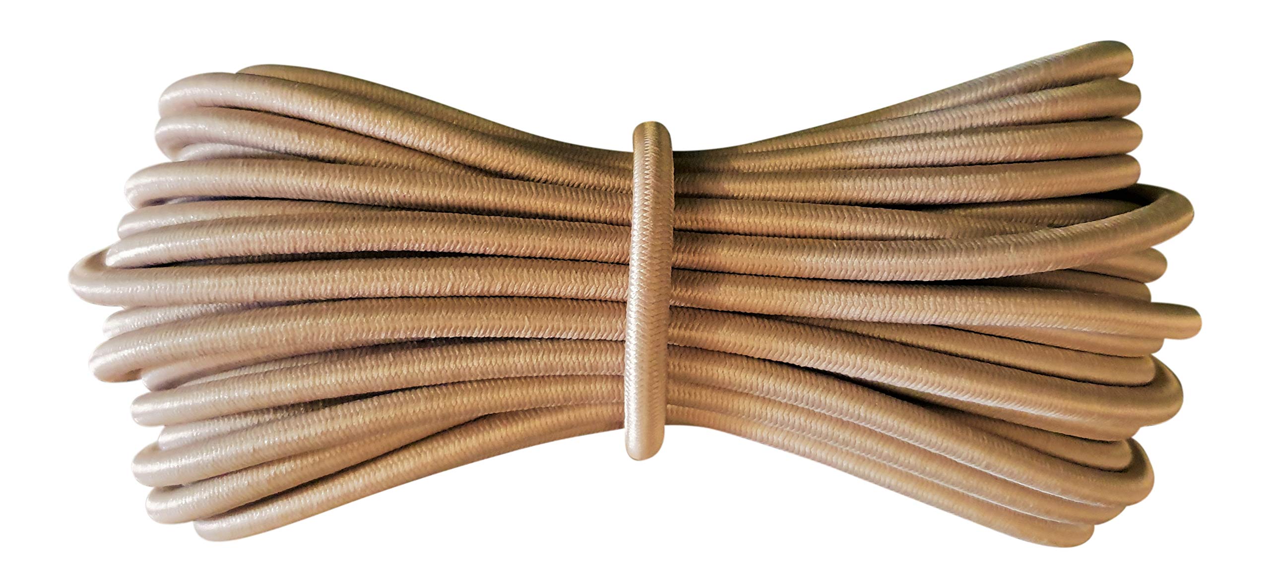 Fabmania Oatmeal Round Elastic Cord - 5 Mm Diameter - 10 Metres