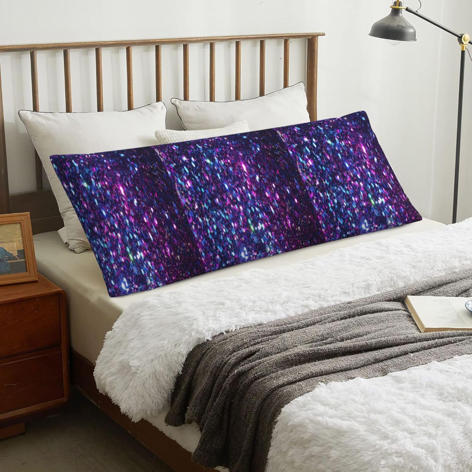 Glitter, Body Pillow Cover with Zipper,Long Body Pillowcase 20 x 60 in