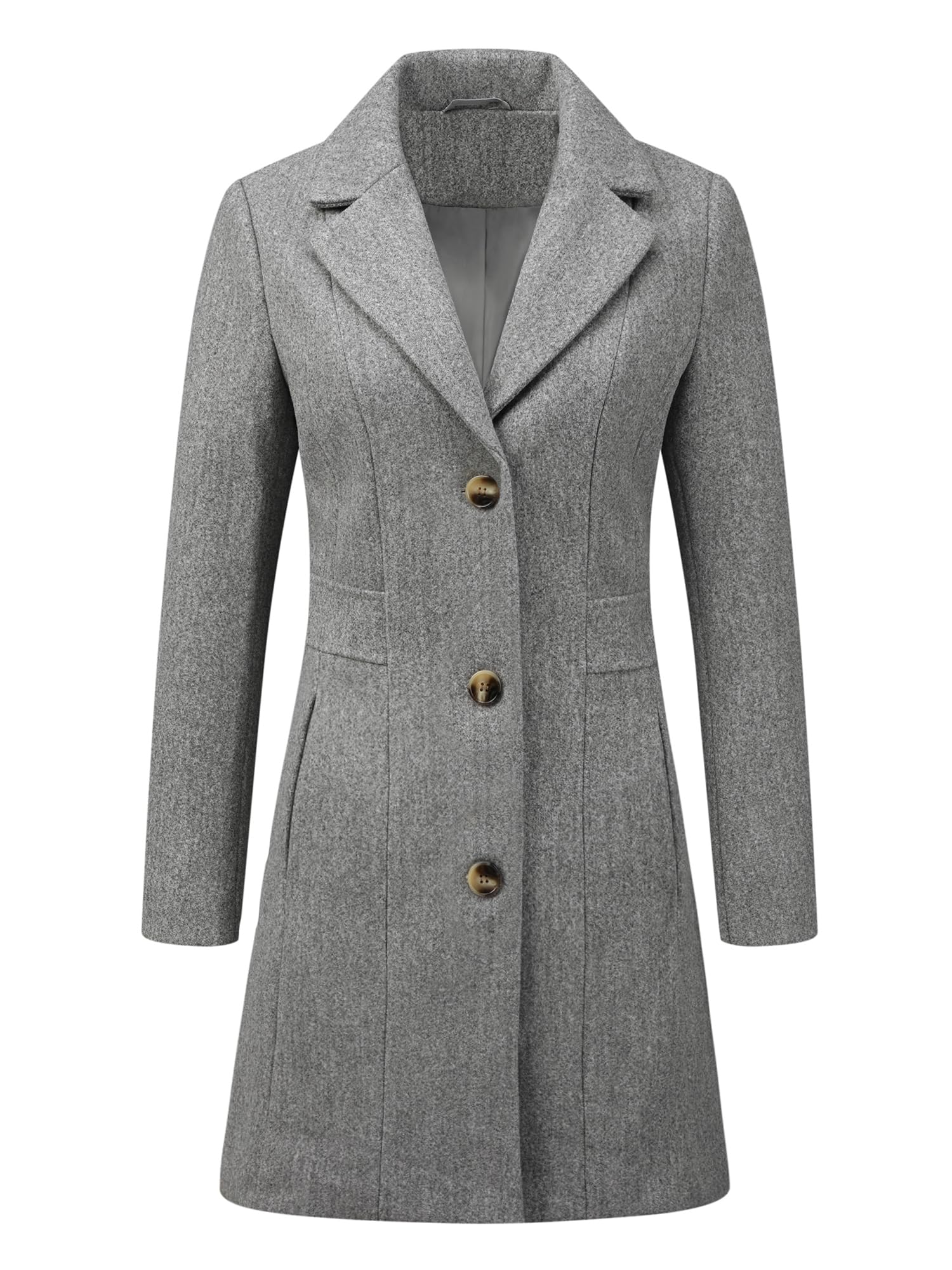 Allegra K Womens Winter Elegant Pea Coat 2026 Single Breasted Long Overcoat