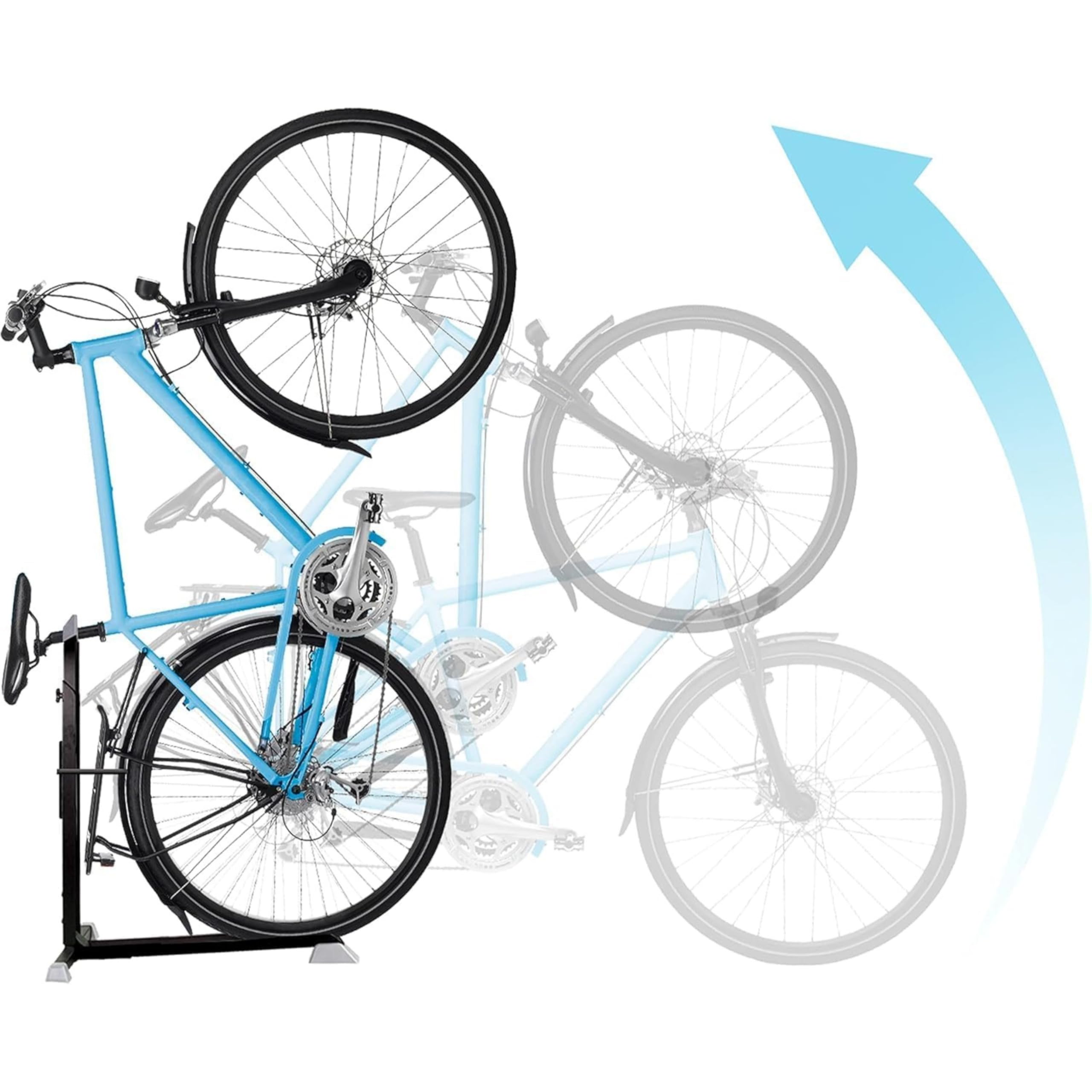 Bike Nook Pro Soporte Vertical De Suelo Para Bicicletas Estante Almacenamiento Interior Garaje Compatible Con Guardabarros Y Cestas Sin Taladros