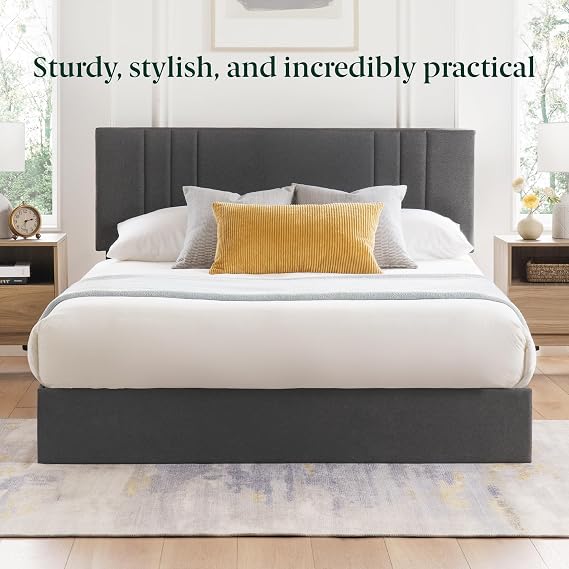Zinus Billie Platform Bed Frame, Four Underbed Storage Drawers, Full