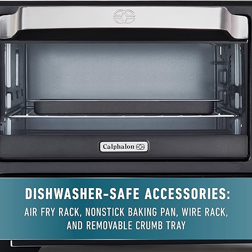 Miniatura 2 de Calphalon Performance - Horno tostador 12 en 1 con doble zona de 12 pulgadas con cajón de pizza combo de horno, controles digitales de precisión,