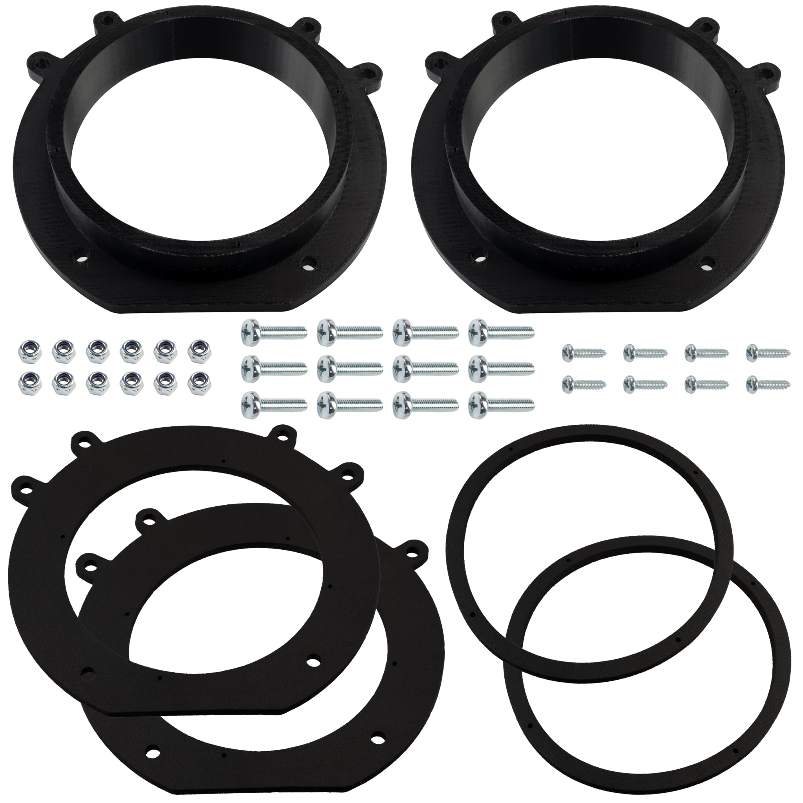 AERZETIX Kit de 2 adaptateurs de Haut-parleurs Ø165 mm Compatible avec Citroen Jumpy II/Fiat Scudo II/Peugeot Expert II/Toyota ProAce I
