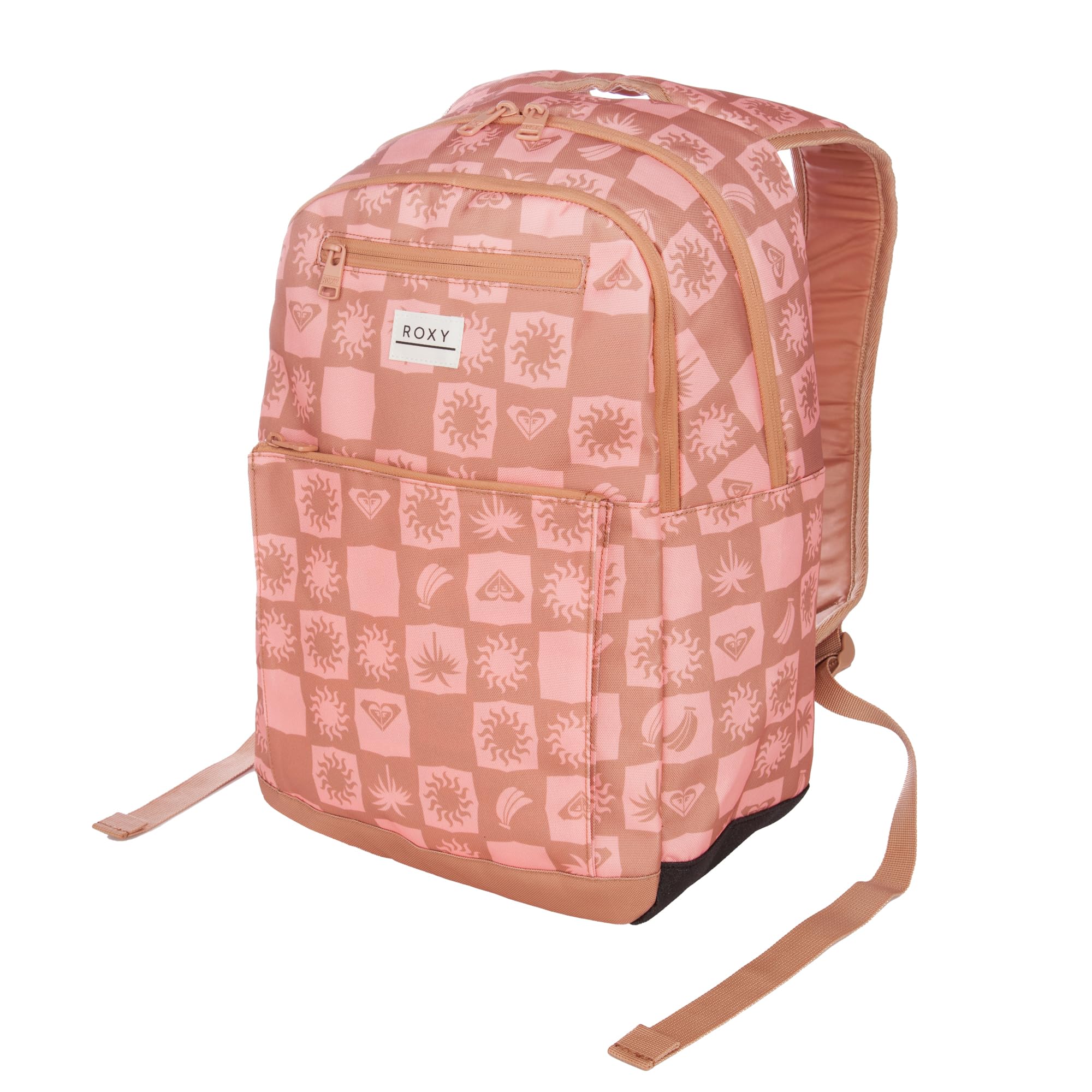 Roxy Mochila Here You Are para mujer, viajes, vacaciones, transporte diario, 23 l, funda para laptop, mochila con correas acolchadas, Hacha Sunsquare Camel, One Size, Mochila Here You Are | Viajes |