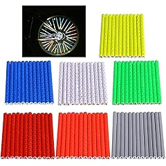 SANNIX 84pcs/7 Sets Bicycle Spoke Skins Wraps Bicycle Wheel Spoke Reflector Reflective Kids Road Mountain Bike Colorful Wheel Decoration Reflectors