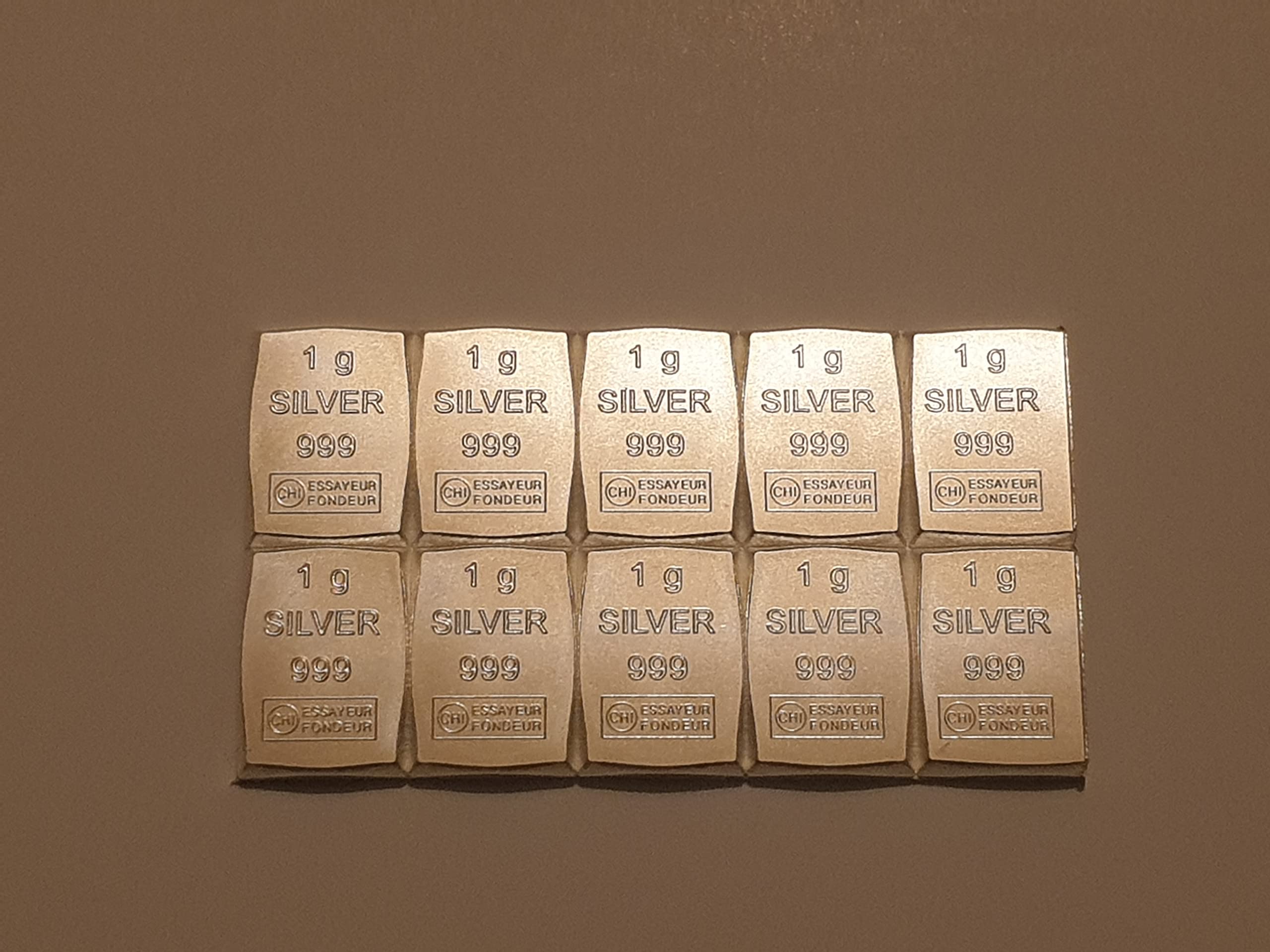 nelier 10g Silberbarren in Kapsel Silber Valcambi - 10 * 1 g Barren CombiBar Schweiz
