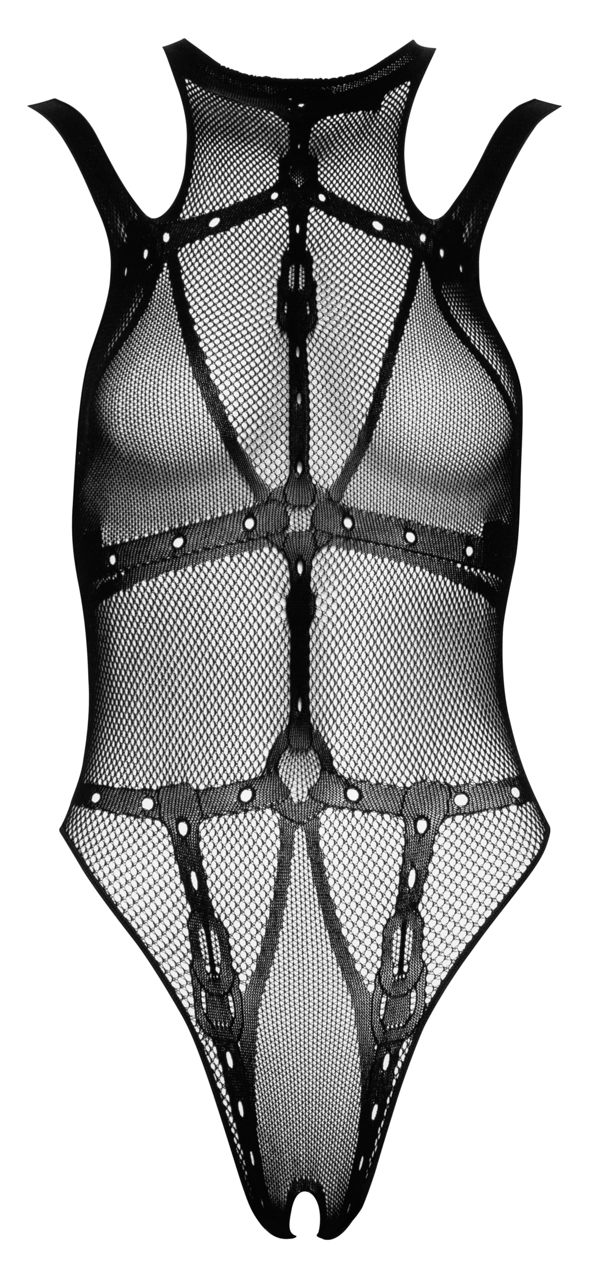 Fantasy By Cottelli Women Crotchless Body Black S/L