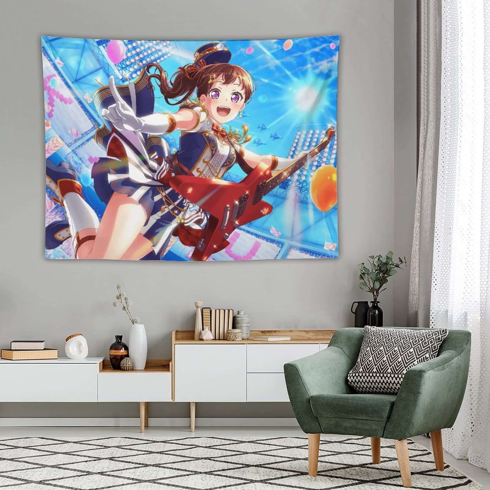 Amazon.co.jp: バンドリ！戸山 香澄 タペストリー かわいいアニメ柄 壁