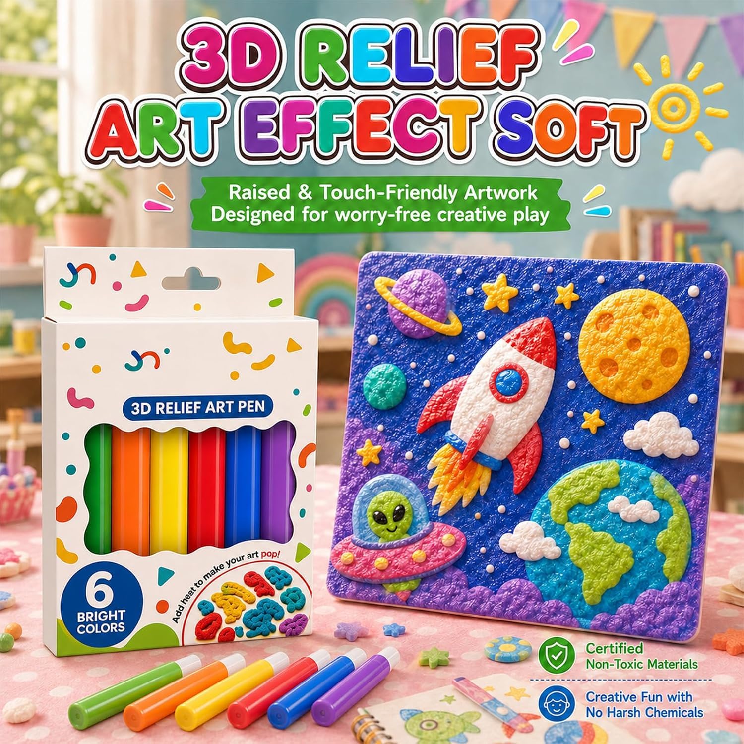 3D Relief Art Pen - Create Textured Designs -2