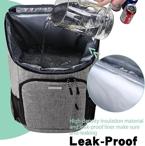 Miniatura 21 de BAGLHER Mochila Nevera Térmica Ligera Aislada - 30 Latas, A Prueba de Fugas para Almuerzo, Picnic, Senderismo, Viajes de Campamento Núcleo
