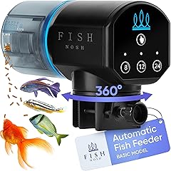 FISHNOSH Automatic Fish Feeder for Aquarium - New Generation 2025, Auto Food Dispenser with Timer for Small Tank, Big Aquariums & Pond, Model-ML