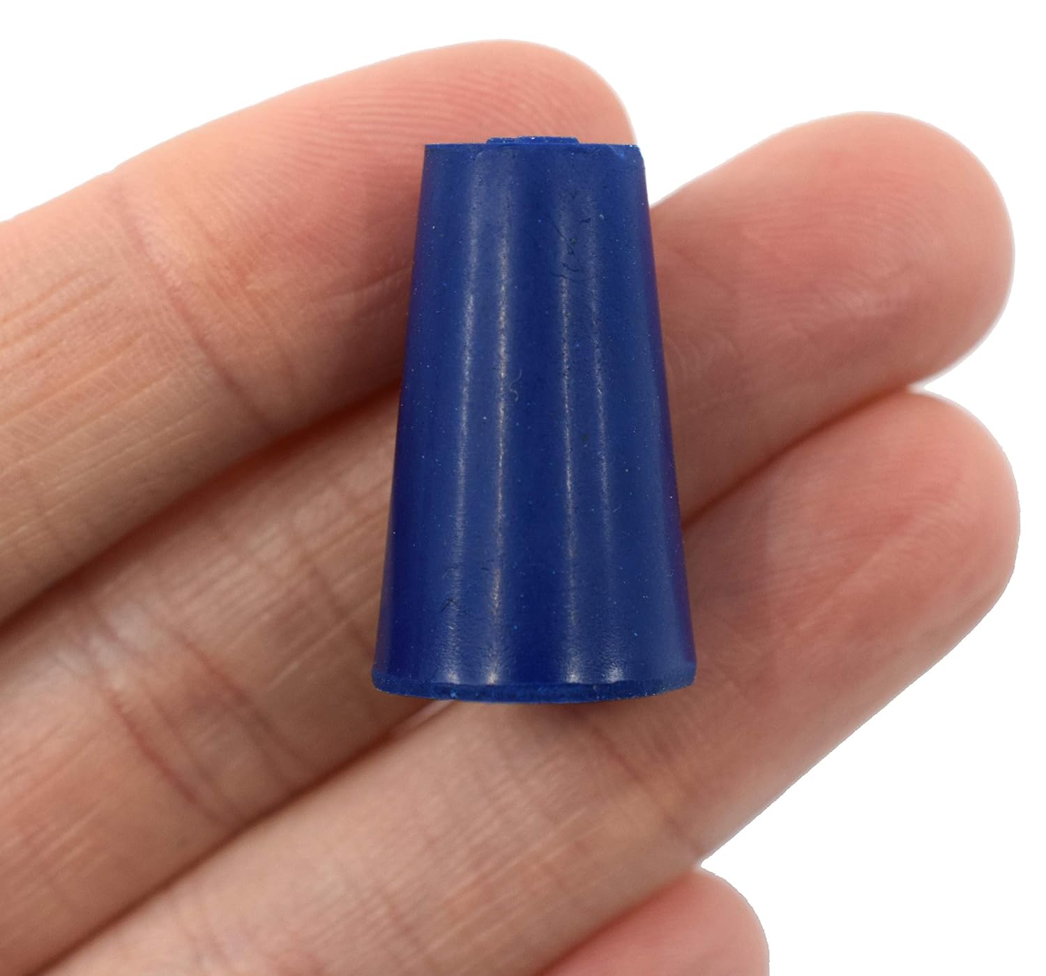 10PK Neoprene Stoppers, Solid - ASTM - Size: #000-8.2mm Bottom, 12.7mm Top, 21mm Length - Suitable for use with Petroleum, Oils & Most Inorganic Acids and Bases - Eisco Labs