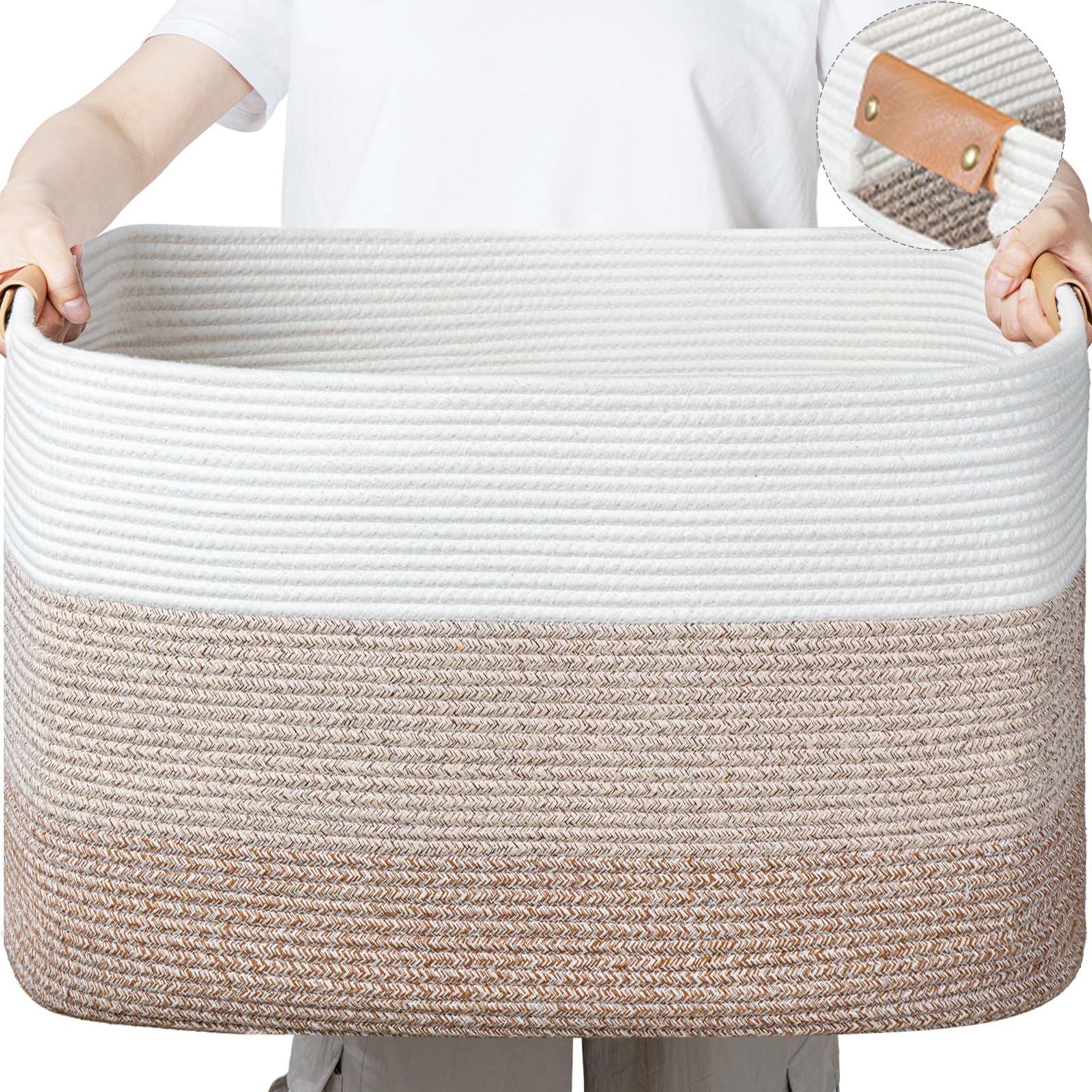 danpinera Rectangle Blanket Storage Basket