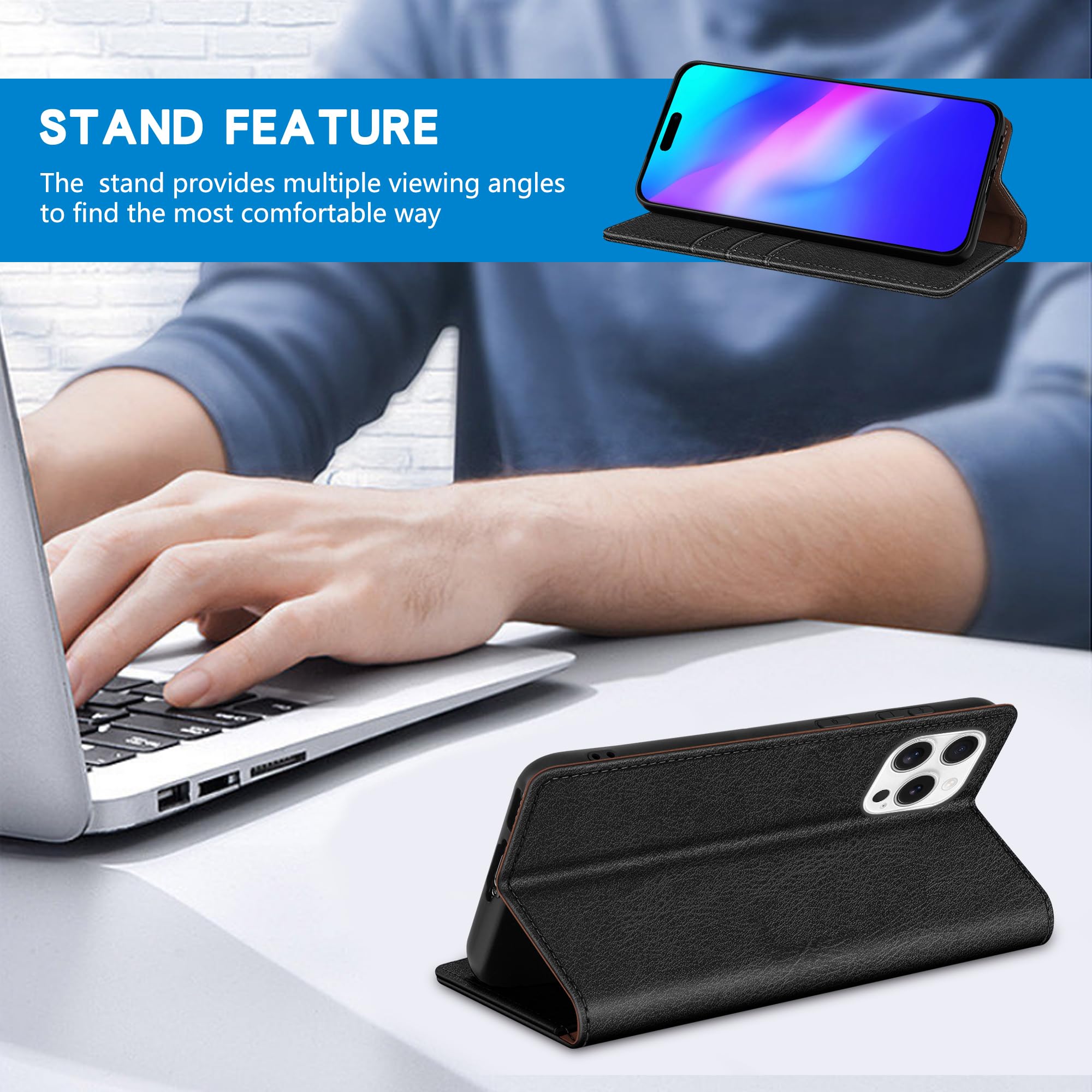 Amazon.com: ZZXX for iPhone 16 Pro Wallet Case with [RFID Blocking