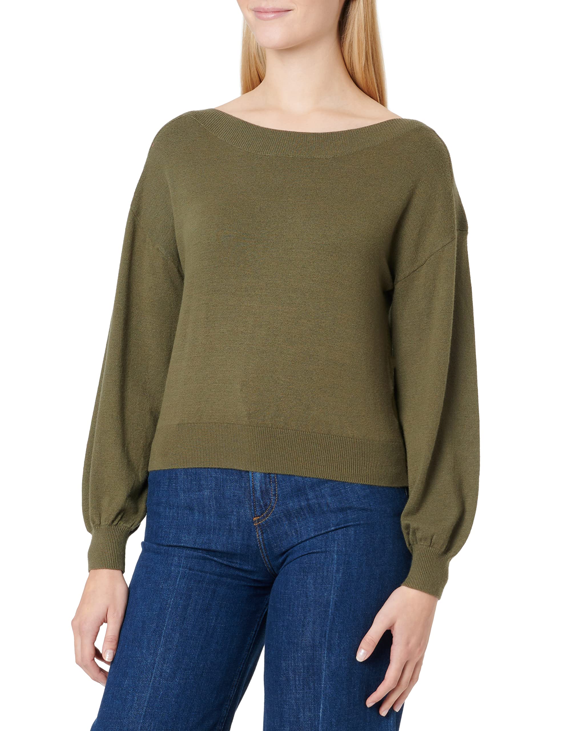 ONLY Women's Onlcozy L/S Sweater Ex KNT Knitted Jumper, Kalamata, Detail: Melange, S