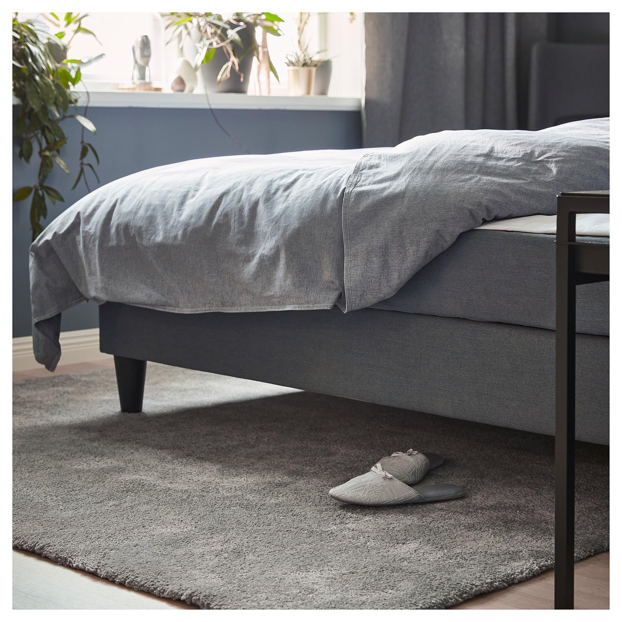 IKEA STOENSE Teppich, Niederflor, 170x240 cm, Mittelgrau