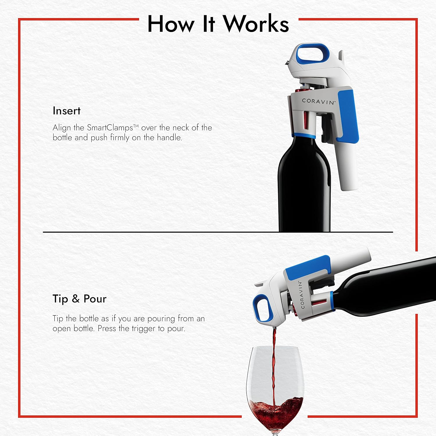 Coravin 100015 Model One Advanced Wine Bottle Opener and Preservation System, Includes 2 Coravin Argon Capsules