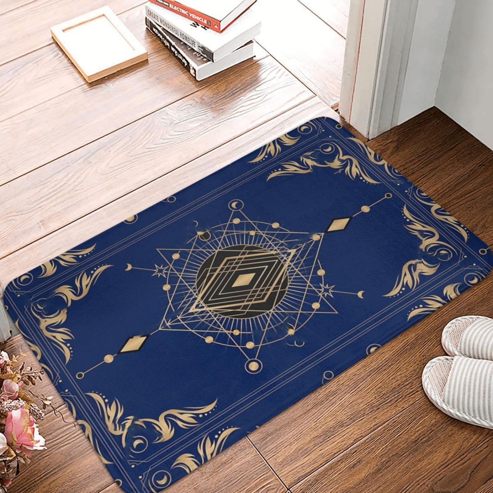 Tapis de bain carte astrologique antidérapant et décoration maison