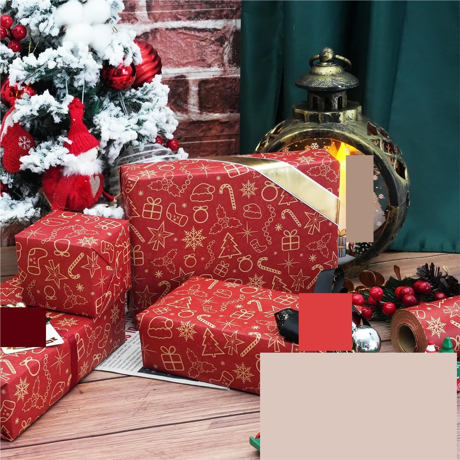 1 rotolo di carta da imballaggio in 17 x 590 pollici per Carta Alimentare | Carta da regalo for vacanze, decorazioni for feste