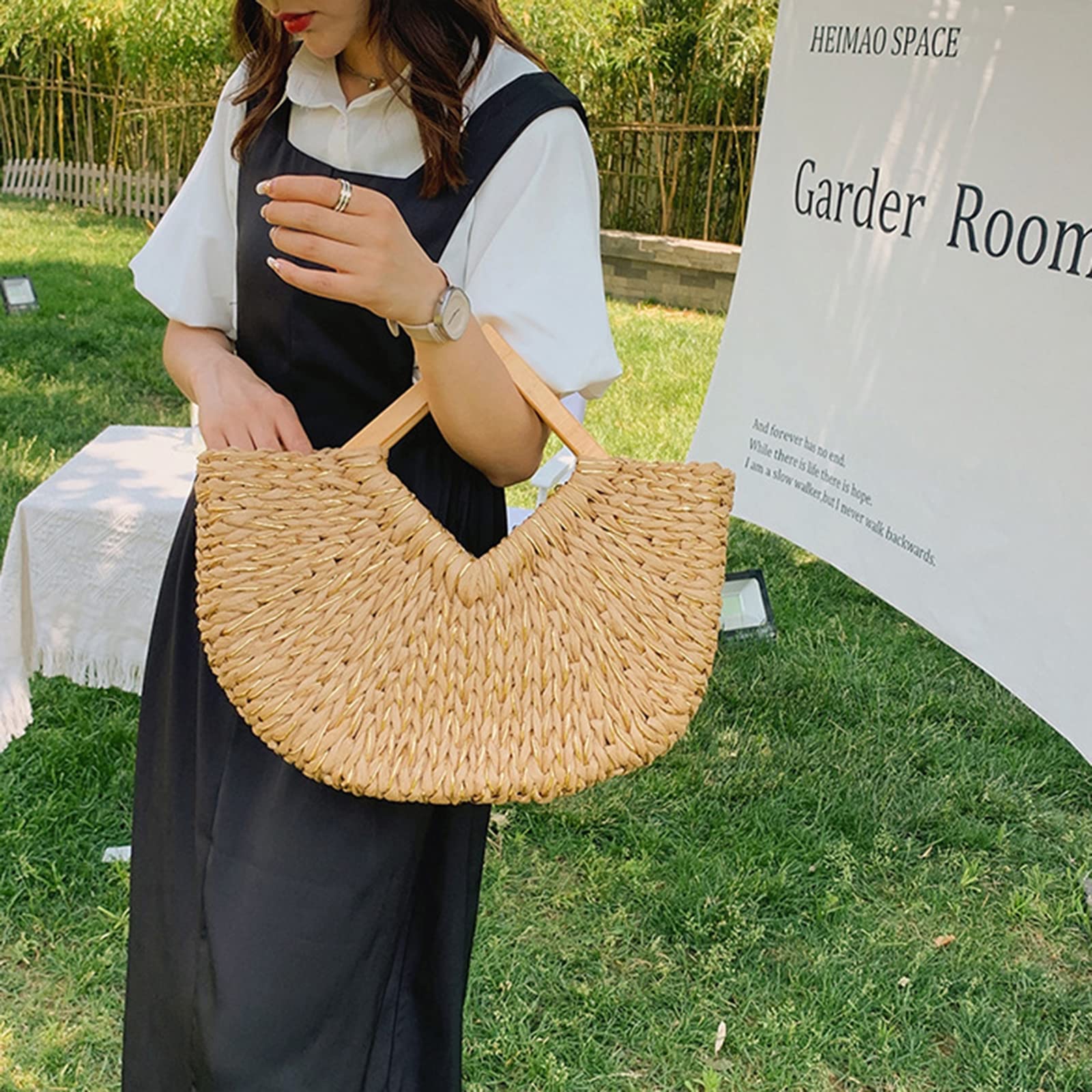 Bolsos Redondos De Paja De Estilo Bohemio Bolsos De Mimbre Hechos Likrtyny A Mano Para Playa Nueva Moda | Bodega Aurrera En Línea