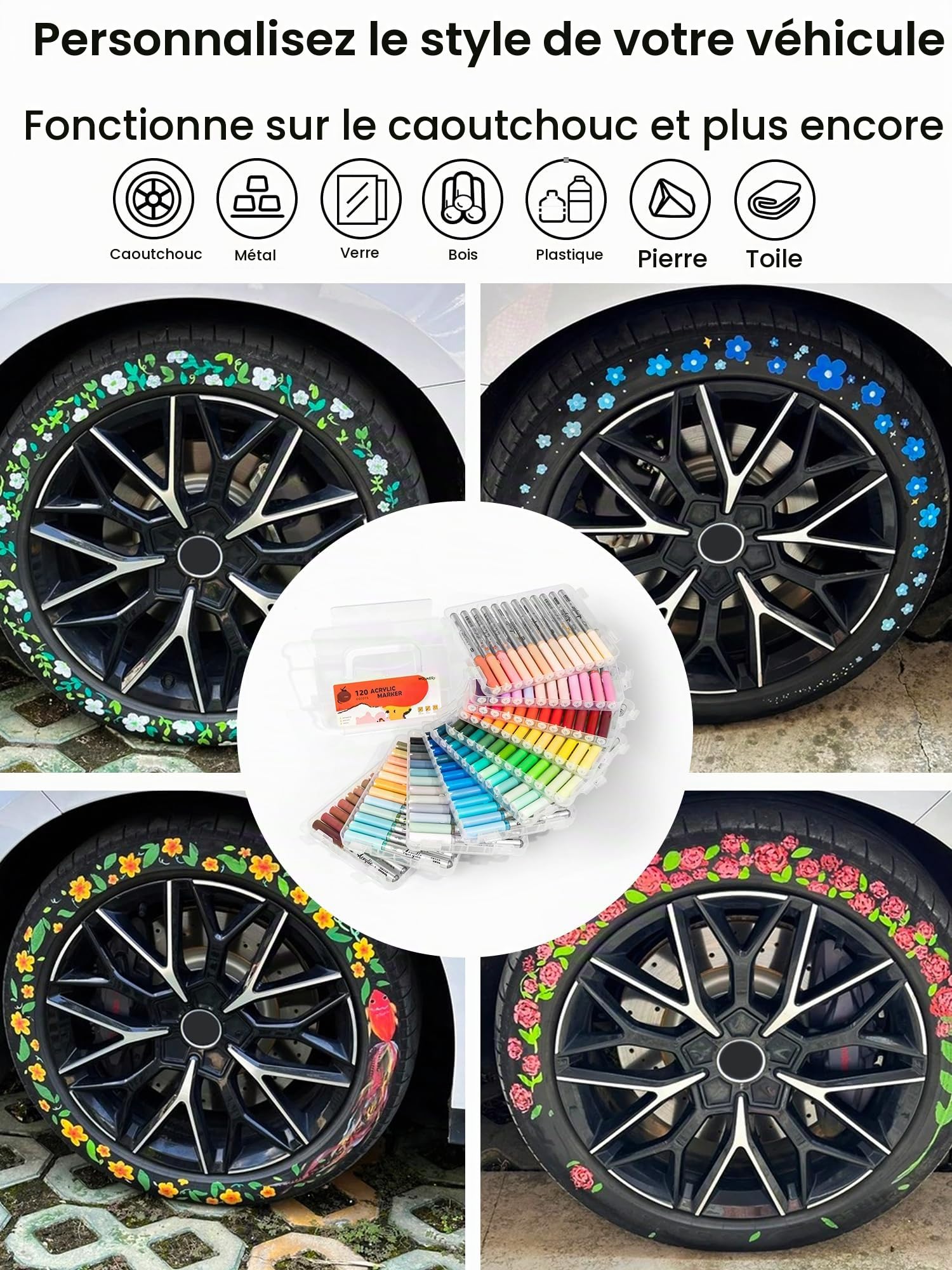 Woomer Marqueurs Acryliques 72 Couleurs