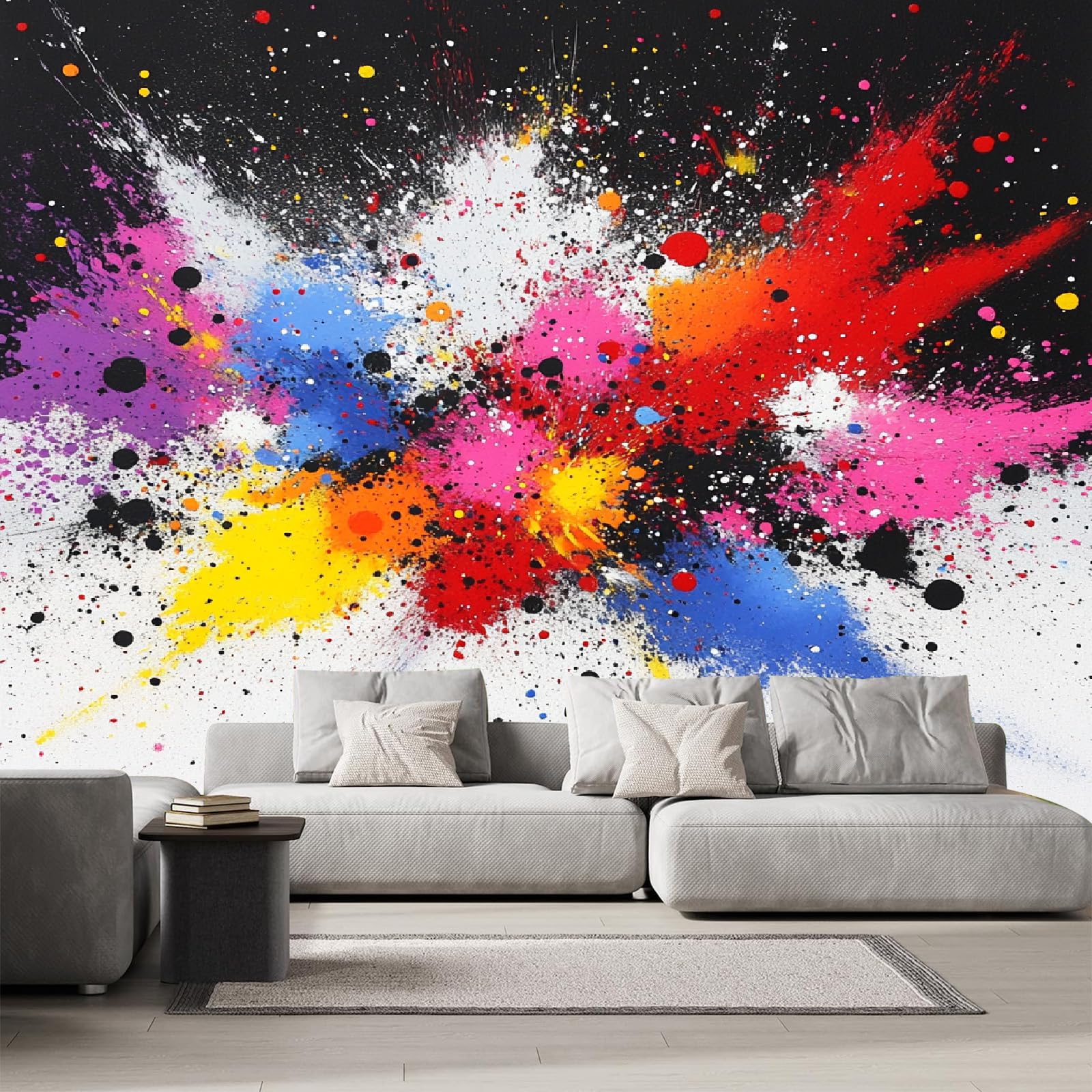 Papier peint panoramique aquarelle 150x100 cm | Poster mural 3D salon