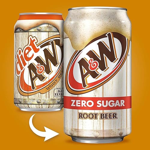 A&W Root Beer Diet, lata de 12 onzas (paquete de 24)