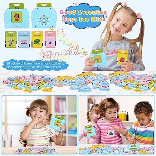 Miniatura 4 de SUMHEN 192PCS Learning Education Toys, Electronic Talking Flash Cards for Kids 2-7 Year Old Boys Girls, Perschool Learning Interactive Toy with 384