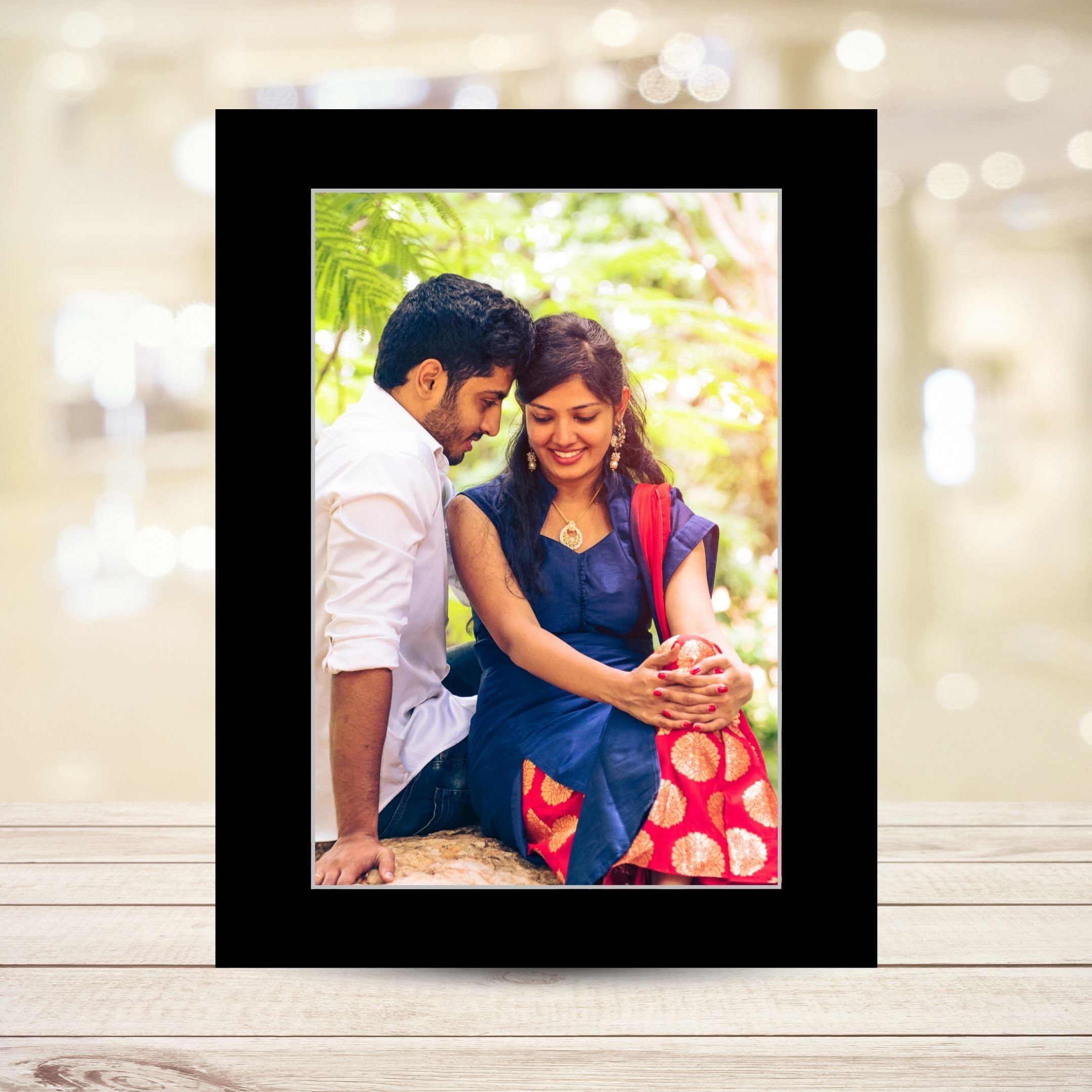 Brandian Wall & Tabletop Photo Frame with (Plexi Glass/Plastic Glass) Designed for Displaying Memories on Walls or Tables Ideal for Living Room or Office (4" x 6" Black)