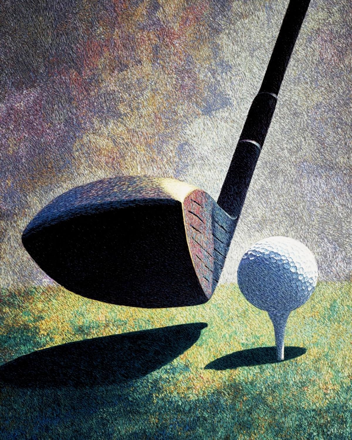 Liubaishi Black Paint By Numbers Kit For Adults, Golf Swing Theme, 40X50 Cm, Acrylic On Canvas