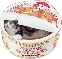 寵幸 Ramen Noodle Pet Bed for Dogs & Cats - Super Soft Faux Fur, Non-Slip Bottom, Removable Washable Cushion, Small to Large Sizes