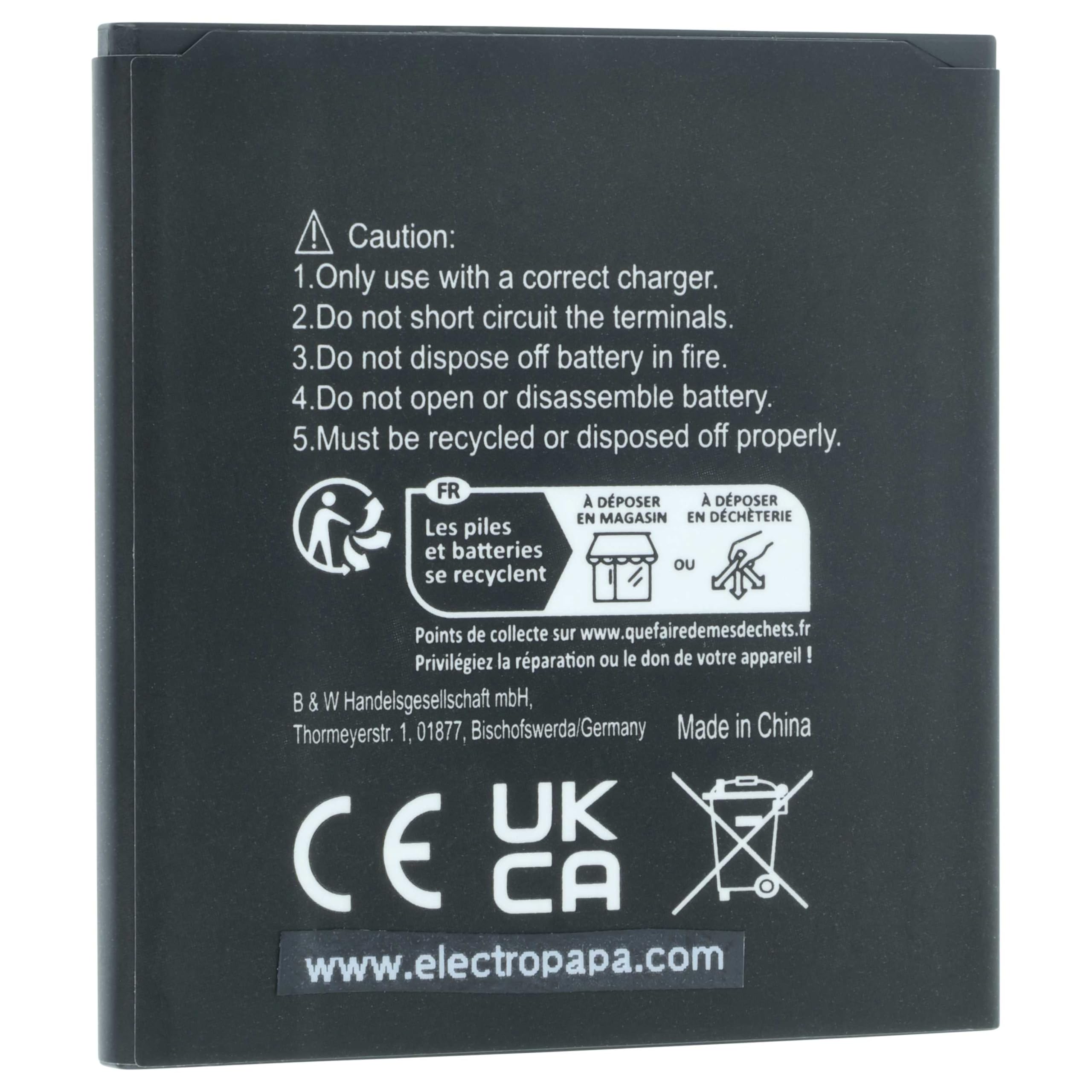 vhbw Batterie Compatible avec Angelcare AC327, AC320, AC527, AC337 Scanner de Code-Barre POS (1800mAh, 3,7V, Li-polymère)
