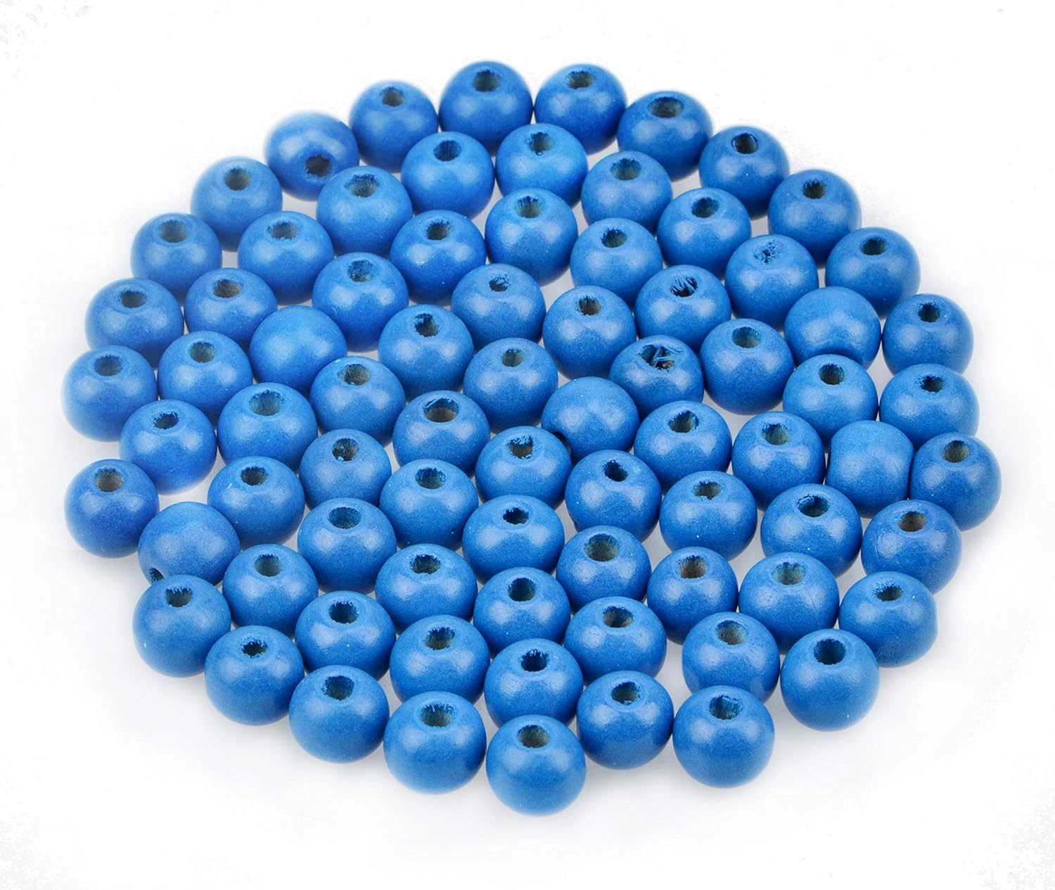 AD Beads Wood Spacer Loose Wooden Craft Beads Big Hole Beads Assorted for Necklace