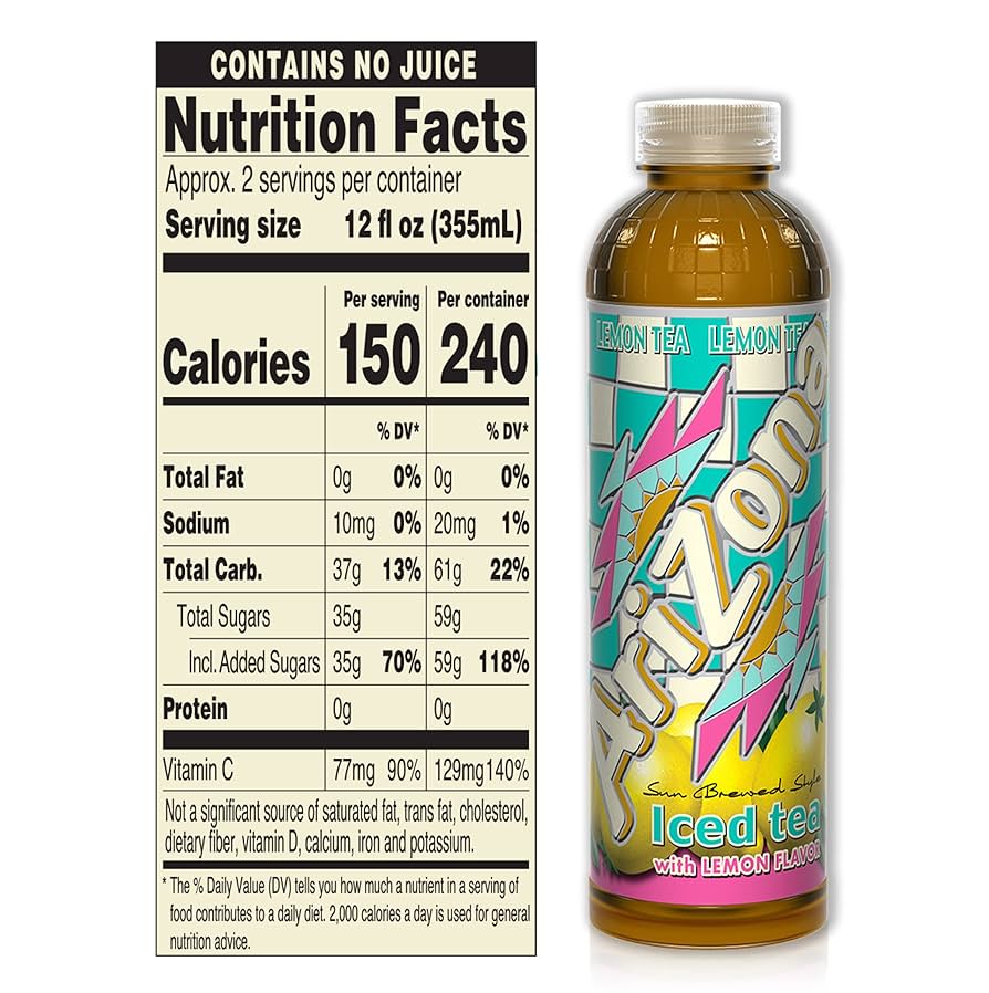 茶 ari*san Amazon.com : AriZona Lemon Tea, 20 Fl Oz (Pack of 12