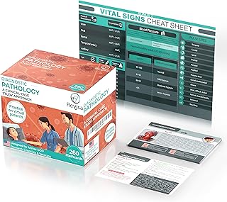 Pathology Flash Cards - Diagnostic Pathology & Advanced Pathophysiology Flashcards - Studying Essentials for Nursing Student, Medical Professional, Board Exam Takers - Set of 260 Flashcards