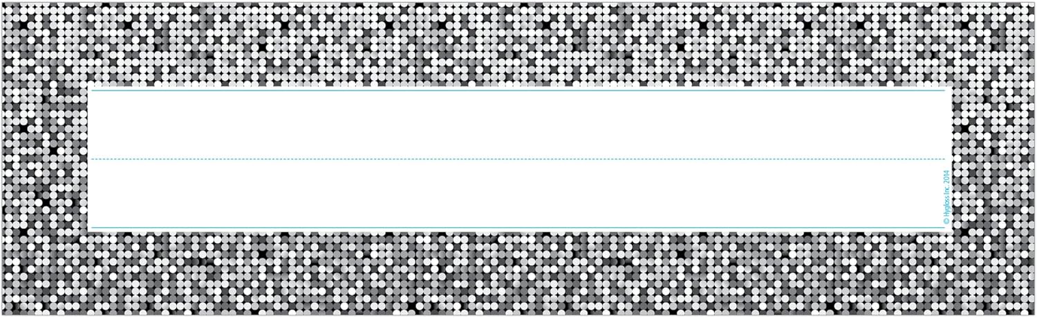 Hygloss Products Bodacious Black Kids Name Plates for Desks Cubbies Lockers – 9.5 x 2-7/8 Inch, 36 Pack