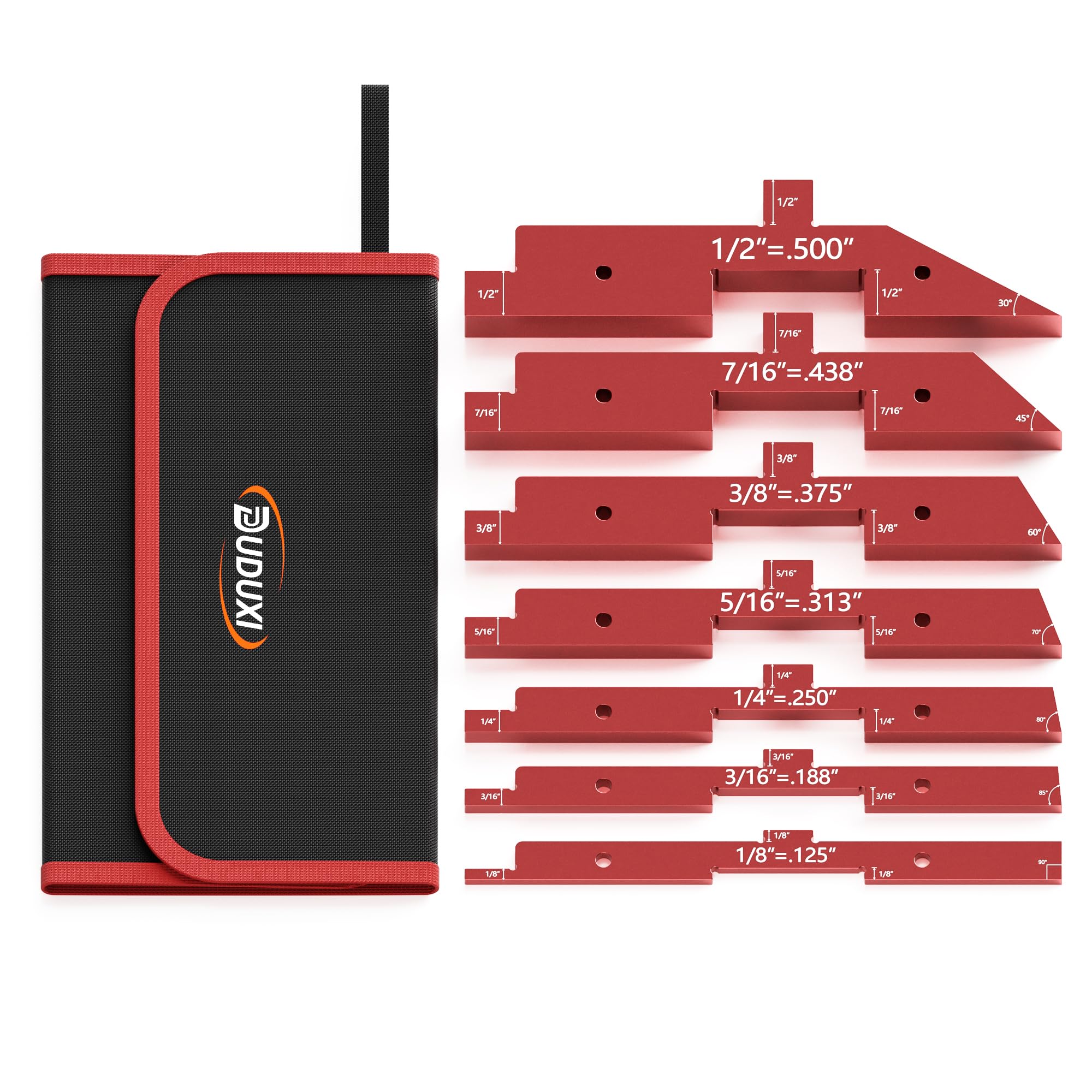Router Table Setup Bars, Woodworking Router Table Set Up Blocks Aluminum Precision Setup Bars Height Gauge Set for Router Table Saw Accessories Height Depth Angle Woodworking and Storage Pouch