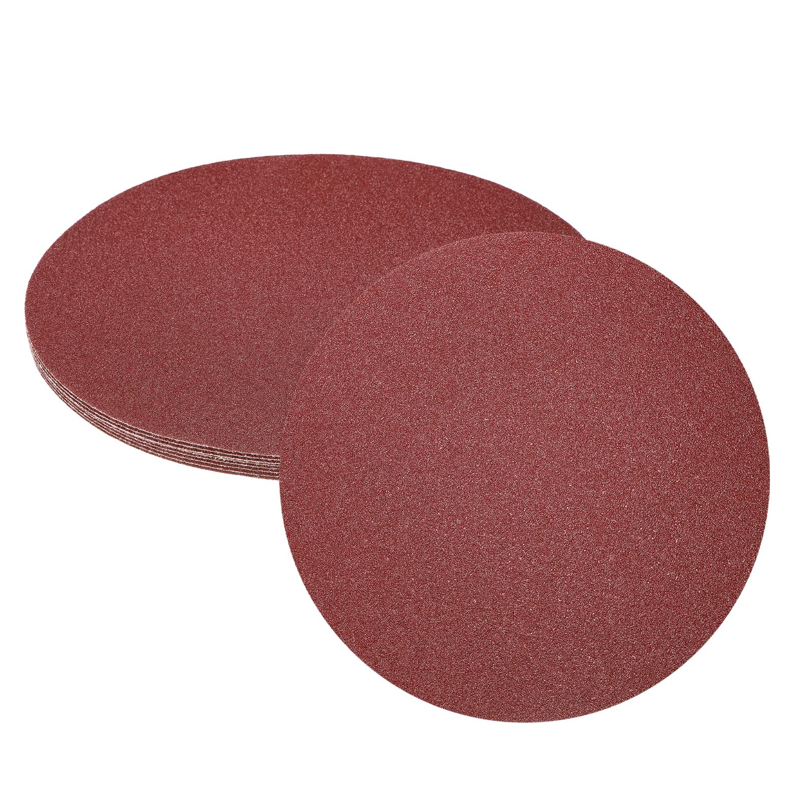 sourcing map 8pcs 12-Inch PSA Sanding Discs, 40 Grits Aluminum Oxide Self Adhesive Stick Back Sandpapers, No-Hole Round Wet/Dry Sander Papers, Sand Auto Car Paint, Wood, Metal