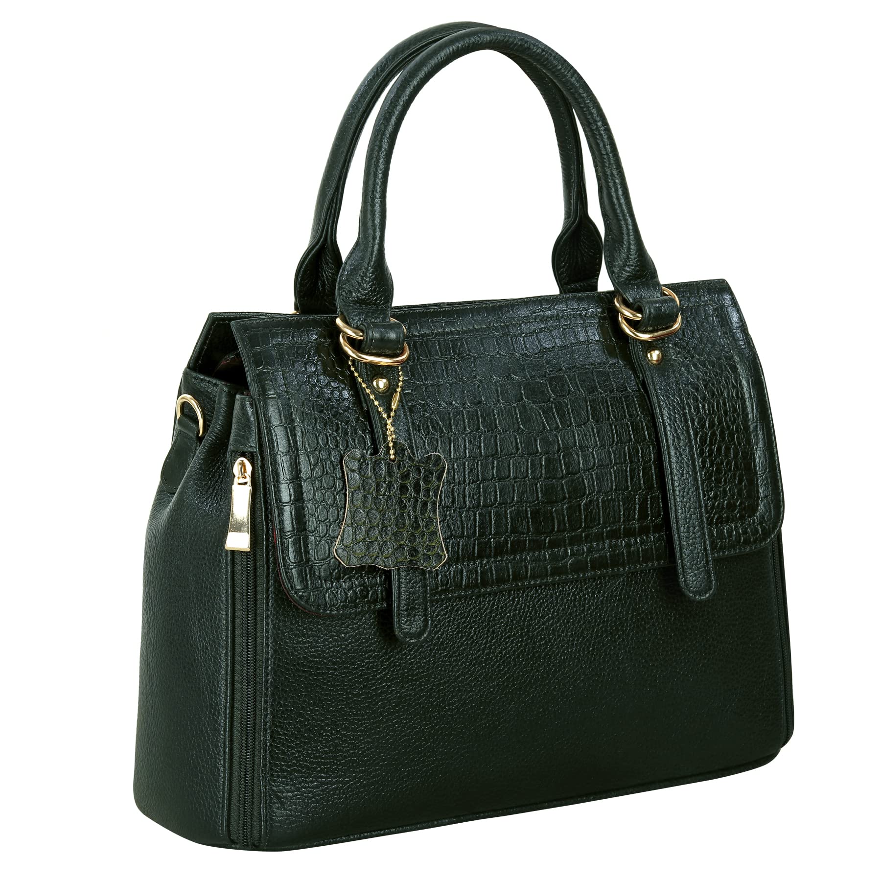 RICHSIGN LEATHER ACCESSORIES Full-Grain Natural Leather Top-Handle satchel Tote Ladies Handbags & Shoulder Sling Bags For Women Office Branded Stylish Latest Size-L-11 X H-10 x W- 5 In (GREEN DARK) (B0BRWSDT16) Amazon Price History, Amazon Price Tracker