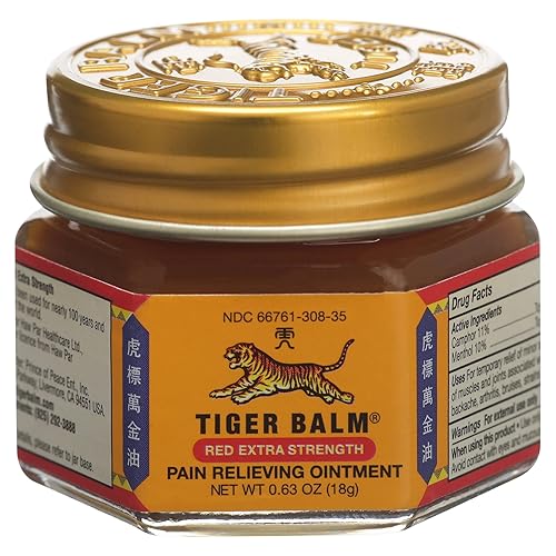 Tiger Balm Ungüento rojo extra fuerte, 0.63 oz - 6 por caja.