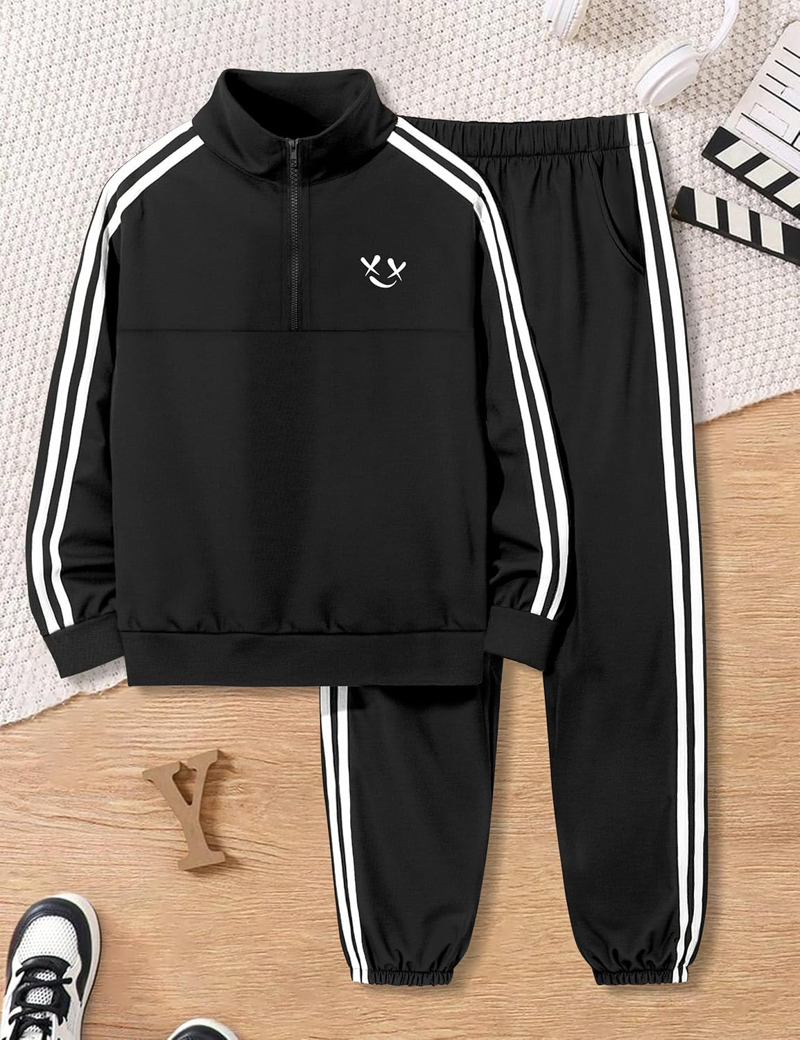 MIGU Boys Clothes for Boys Outfits Set Half-Zip Pullover Sweatshirt and Sweatpant 2pcs Boys Tracksuit - Image 5