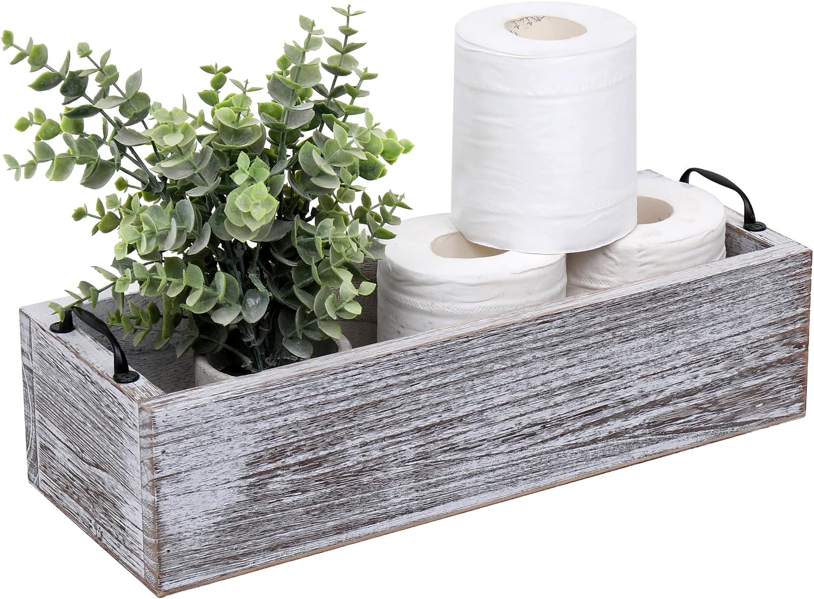 HoneyCanDo OverTheToilet Toilet Paper and Storage Tray